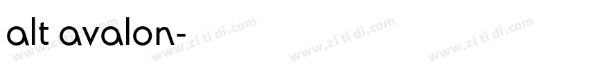 alt avalon字体转换